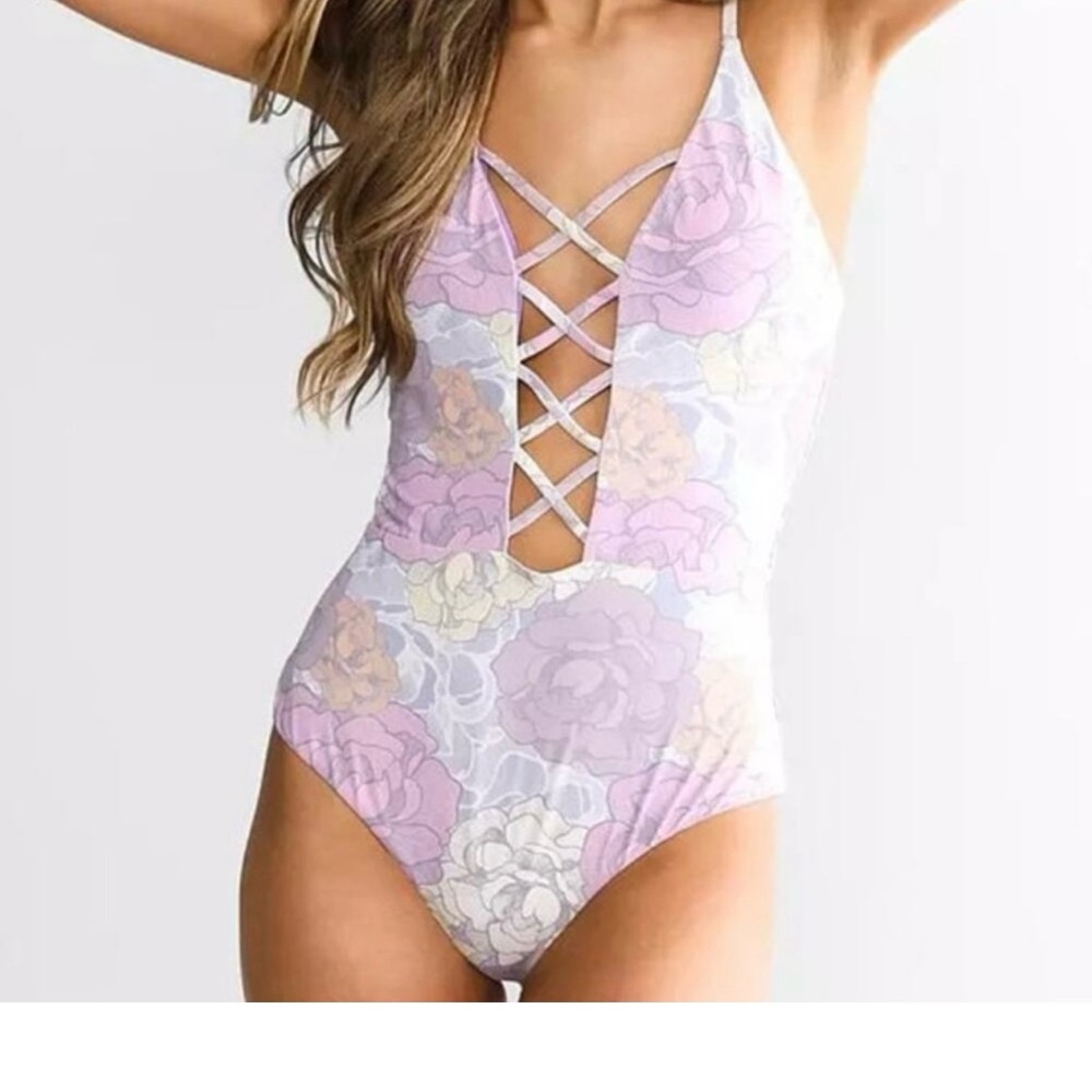 NWT Dippin' Daisy's Floral Bliss One Piece Swimsuit Size S